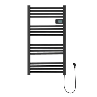 GRZEJNIK ELEKTRYCZNY DO ŁAZIENKI CZARNY 500W KALORYFER PROGRAMATOR 3TRYBY - Grzejniki łazienkowe - miniaturka - grafika 1