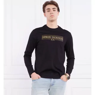 Koszulki męskie - Armani Exchange Longsleeve | Regular Fit - grafika 1