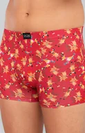 Majtki męskie - Miko bokserki męskie, Kolor czerwony-wzór, Rozmiar M, Gee One - Intymna - miniaturka - grafika 1