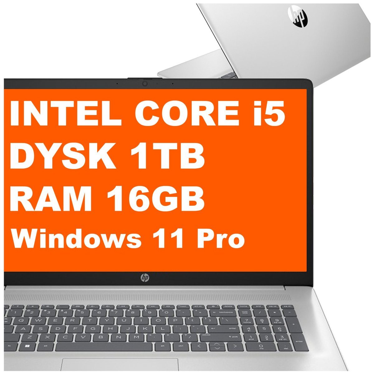 HP 17-cn3123nr / B94P2UA / Intel Core i5 / B94P2UA / 16GB / 1TB / Iris Xe / HD+ / Dotyk / Win 11 Pro / Srebrny