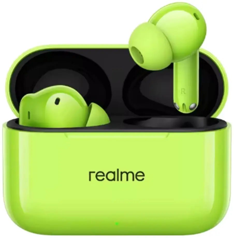 Realme Bezprzewodowe douszne Buds T200 zielone