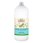 Kosmetyki do kąpieli - GREEN PHARMACY Kremowy płyn do kąpieli Oliwki mleko ryżowe - 1000 ml - miniaturka - grafika 1