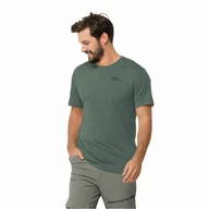 Koszulki męskie - Koszulka męska Jack Wolfskin KAMMWEG S/S M hedge green - S - miniaturka - grafika 1