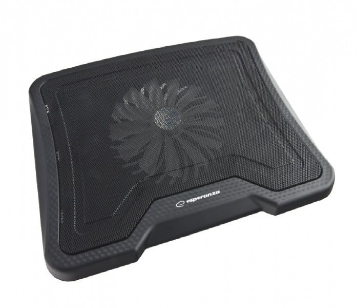 CICHA PODSTAWKA CHŁODZĄCA POD LAPTOP NOTEBOOK CZARNA WYDAJNA 15,6