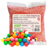 Cukier i słodziki - Cukier Kolorowy Do Waty Cukrowej Guma Balonowa Czerwony 100g Saszetka - miniaturka - grafika 1