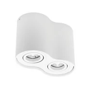 Oprawy, klosze i abażury - Punktowa oprawa sufitowa SKAND 2 White 2xGU10 IP20 okrągła biała podwójna EDO777105 EDO - miniaturka - grafika 1