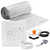 Akcesoria grzewcze - Mata grzewcza pod panele MISSION AIR MAL-160 W/m2 12m2 (24mb x 50cm) + regulator Aries Biały - miniaturka - grafika 1