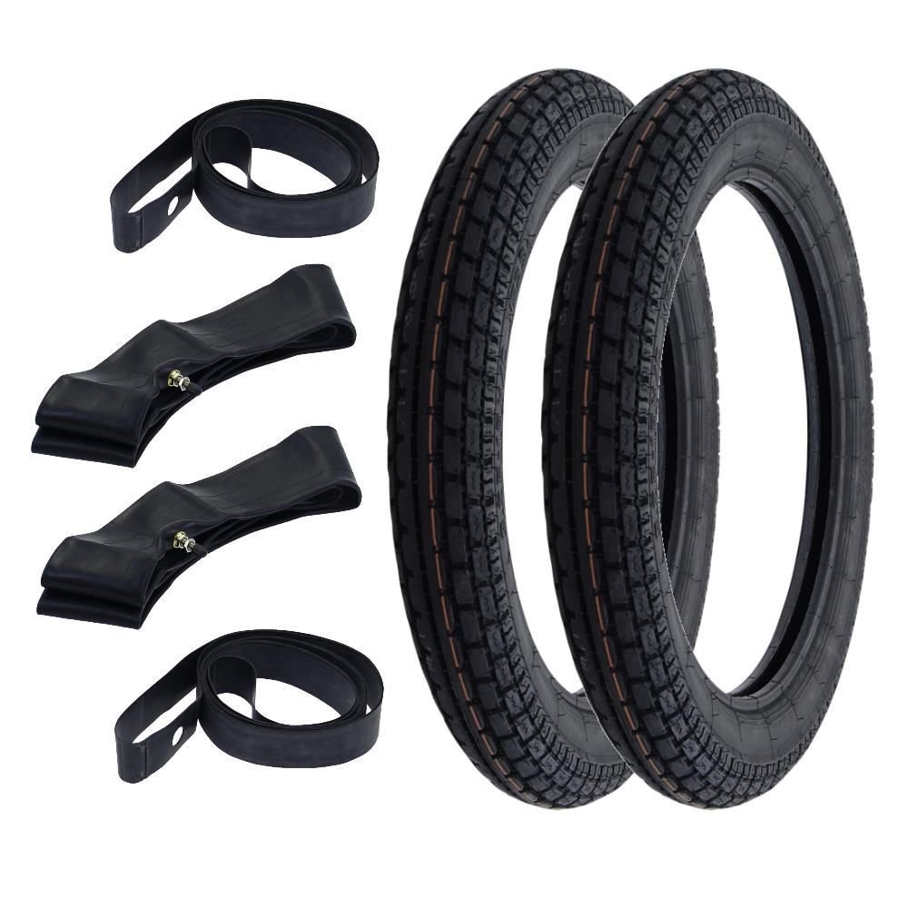 2x Opony motocyklowe Heidenau K34 Vintage + dętka + taśma na felgę 3.25-18 52S TT - bieżnik z rowkami blokowymi