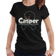 Koszulki i topy damskie - Casper Przyjazny Ghost Crossbones Koszulka damska Czarny Small - miniaturka - grafika 1