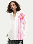 Koszule damskie - Desigual Koszula Gloss 26SWCW18 Biały Regular Fit - miniaturka - grafika 1