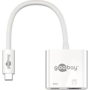 goobay Adapter USB-C na HDMI + USB-C PowerDelivery USBCHDMIPD - Złącza, przejściówki, adaptery - miniaturka - grafika 1