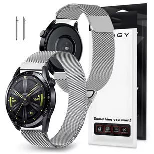 Bransoleta Uniwersalna Alogy Milanese Magnetic Strap Pasek z magnesem do smartwatcha 22mm Srebrny - Akcesoria do smartwatchy - miniaturka - grafika 1