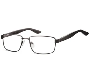 Oprawki korekcyjne zerówki okulary metalowe 885 czarne - Okulary korekcyjne, oprawki, szkła - miniaturka - grafika 1