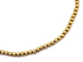 Naszyjniki - Zloty naszyjnik 585 ze złotych gładkich kulek na prezent - miniaturka - grafika 1
