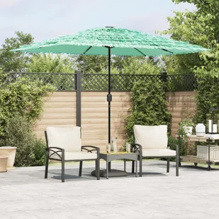 Parasol ogrodowy na stalowym słupku, zielony, 300x200x250 cm Lumarko! - Parasole ogrodowe - miniaturka - grafika 1