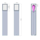 Lampy ogrodowe - Deko-Light Słupek oświetleniowy Facado II, wysokość 65 cm, kątowy, ciemnoszary/opalowy - miniaturka - grafika 1