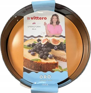Vittero Oro Tortownica okrągła 28x6,8cm - Formy do ciast - miniaturka - grafika 1