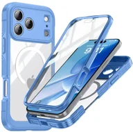Etui i futerały do telefonów - Etui pancerne 360 Supero MagSafe do iPhone 17 Pro, niebiesko-przezroczyste - miniaturka - grafika 1