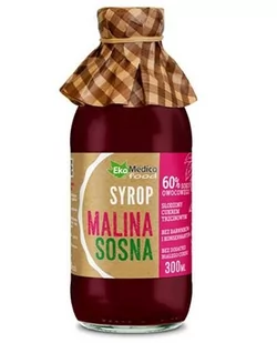 EkaMedica Malina Sosna syrop 300 ml - >>> DARMOWA od 99zł <<< w 24h ! - Syropy i koncentraty owocowe - miniaturka - grafika 1