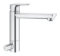 Baterie kuchenne - Grohe BauEdge - Bateria zlewozmywakowa z zaworem odcinającym, chrom 31696000 - miniaturka - grafika 1