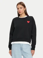 Bluzy damskie - Vero Moda Bluza Maly 10329164 Czarny Oversize - miniaturka - grafika 1