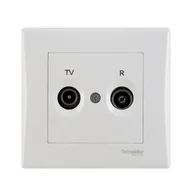 Wyłączniki światła i elektryczne - Schneider Electric Gniazdo RTV końcowe SEDNA biały - miniaturka - grafika 1