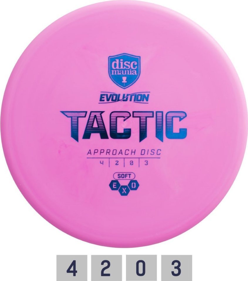 Tactic Diskgolfo diskas Midrange Driver SOFT EXO TACTIC Evolution Pink