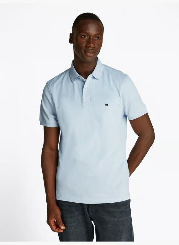 polo uomo tommy hilfiger mw0mw17770 rbt reg polo c10 breezy blue