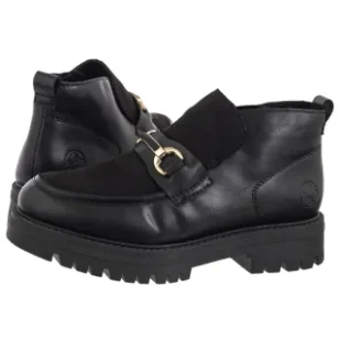 Botki Czarne 47582-00 Black (RI310-a) Rieker - Botki damskie - miniaturka - grafika 1