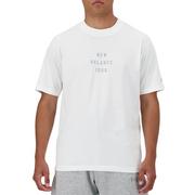 Koszulki sportowe męskie - Koszulka New Balance MT41519WT - biała - miniaturka - grafika 1