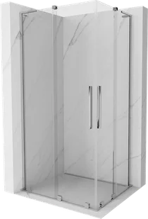 Mexen Velar L Duo kabina prysznicowa rozsuwana 90x80 cm, transparent, chrom - 871-090-080-02-03-01 - Kabiny prysznicowe - miniaturka - grafika 1