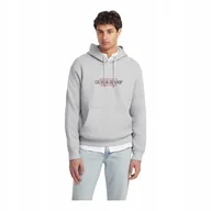 Bluzy męskie - GUESS BLUZA MĘSKA Z KAPTUREM GJ HOOD REG AMERICAN SZARA r.M - miniaturka - grafika 1
