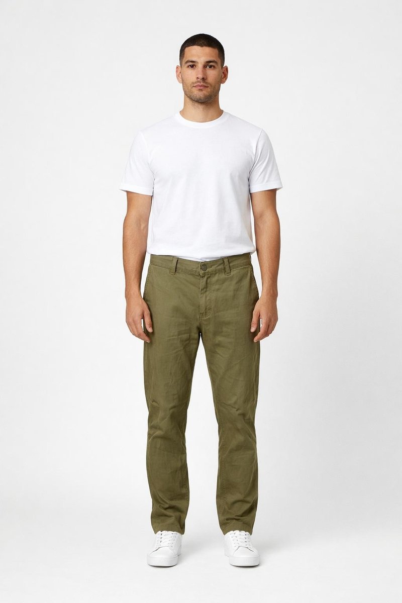 GUESS MĘSKIE PROSTE SPODNIE CHINOS KHAKI CASUAL 36/31 GGA