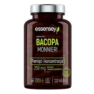 Essensey Bacopa Monnieri 90kaps. Adaptogeny Pamięć Koncentracja - Witaminy i minerały - miniaturka - grafika 1