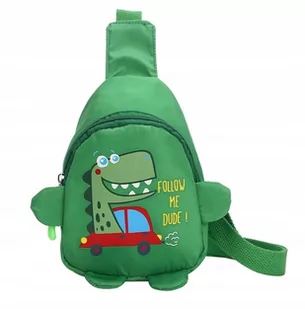 Saszetka Nerka Dziecięca Na Ramię Dinozaur Zielona - Nerki - miniaturka - grafika 1