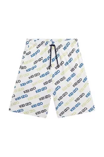 Spodnie i spodenki dla chłopców - Kenzo Kids szorty bawełniane dziecięce kolor biały - Kenzo kids - grafika 1