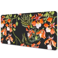 Podkładki na biurko - Ochronna mata na biurko Czerwone kwiaty 90x45 cm - miniaturka - grafika 1