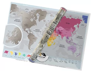 Playprint Polska Mapa zdrapka świata premium - Globusy - miniaturka - grafika 1
