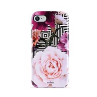 Etui i futerały do telefonów - PURO Glam Geo Flowers - Etui iPhone 8 / 7 (Pink Peonies) IPC747CGEOFLO2BLK - miniaturka - grafika 1