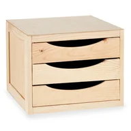 Przyborniki na biurko - Organizer drewniany MINI, 3 szuflady, 29 x 30 x 39 cm - miniaturka - grafika 1