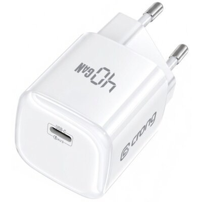 Ładowarka sieciowa CRONG NEO GaN Charger 40W Biały ładowarka do telefonu USB-C