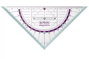 Herlitz Ekierka 16cm z uchwytem My.Pen różne kolory HERLIT - Przybory szkolne - miniaturka - grafika 1