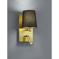 Lampy ścienne - Trio Kinket LAMPA ścienna MARRIOT 271470279 abażurowa OPRAWA tuba LED 3,1W do czytania złota czarna 271470279 - miniaturka - grafika 1
