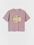 Koszulki dla dziewczynek - Reserved - T-shirt Pusheen - fioletowy - miniaturka - grafika 1
