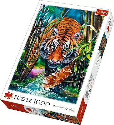 Trefl Puzzle 10528 Drapieżny tygrys 1000 elementów ŁÓDŹ 10528