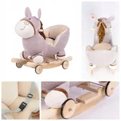 Chodziki - 2W1 OSIOŁEK KONIK NA BIEGUNACH BUJAK | FOTEL BUJANY | JEŹDZIK | PCHACZ | ZABAWKA INTERAKTYWNA | PREZENT NA ROCZEK | URODZINY - miniaturka - grafika 1