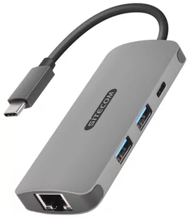 Sitecom adapter USB-C na gigabit LAN - z USB-C do zasilania 2 porty USB 3.0 CN-378 - Huby USB - miniaturka - grafika 1