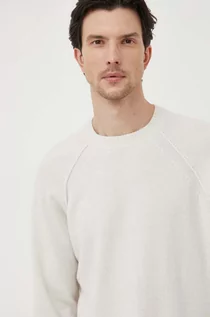 Swetry męskie - Calvin Klein sweter wełniany męski kolor beżowy lekki - grafika 1