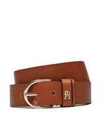 Paski - Tommy Hilfiger Pasek Damski Essential Effortless AW0AW16352 Brązowy - miniaturka - grafika 1
