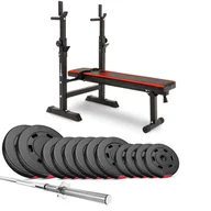 Pozostały sprzęt siłowy - Hop-Sport Zestaw kulturystyczny Premium 69kg z ławką HS-1080 17360 - miniaturka - grafika 1